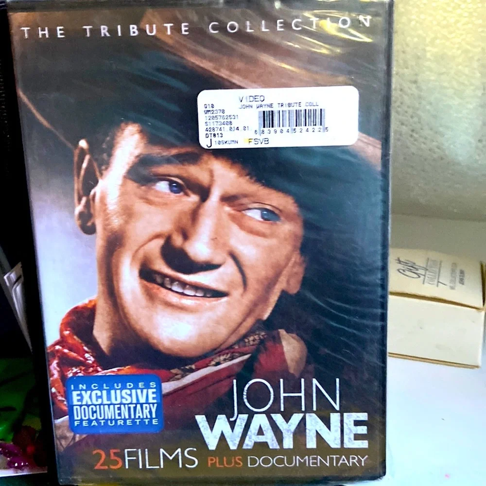 John Wayne dvd of 25 films + documentary sealed never opened